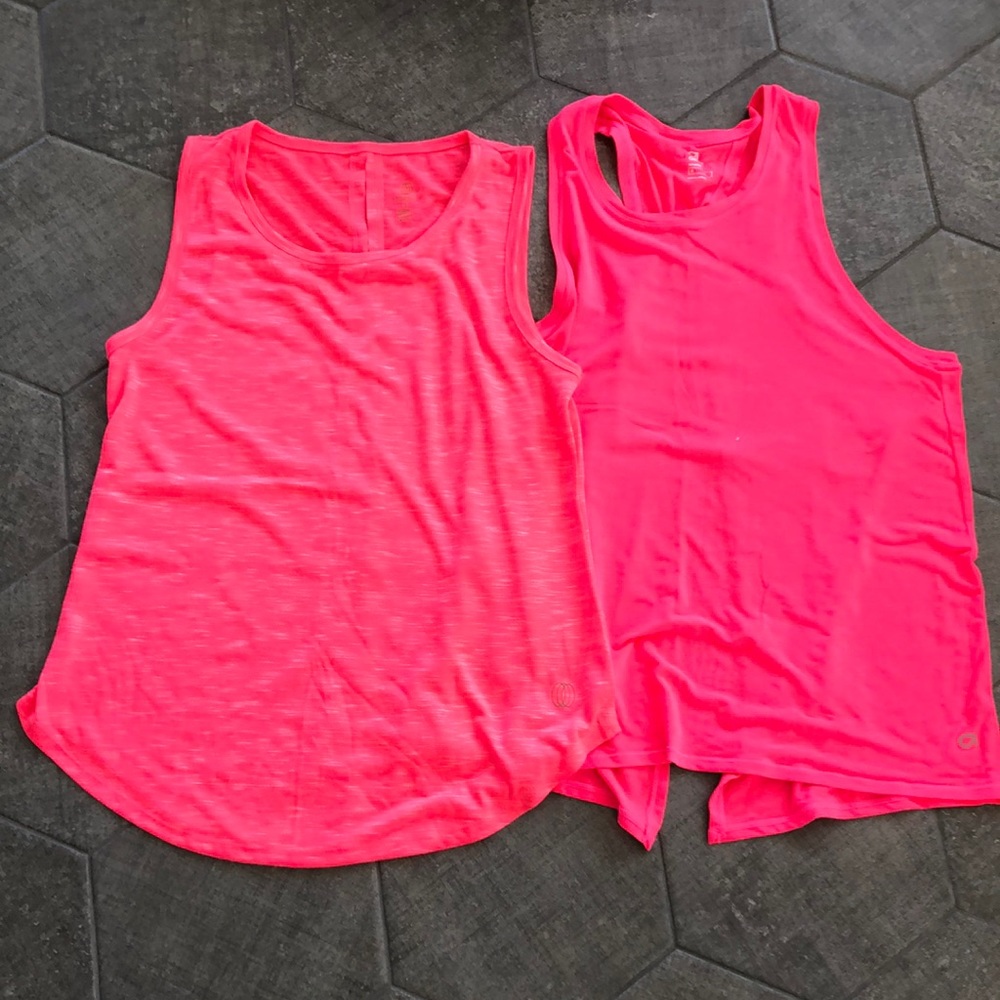Lot of 2 pink workout tank tops